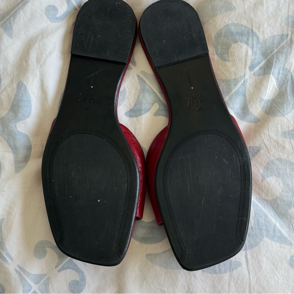 zara red mule sandals - 40 - Picture 2 of 6
